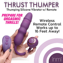 Load image into Gallery viewer, Thrust Thumper Thrusting Silicone Vibrator with Remote