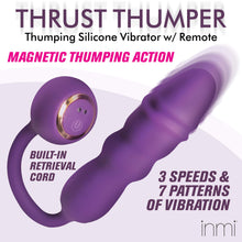 Load image into Gallery viewer, Thrust Thumper Thrusting Silicone Vibrator with Remote