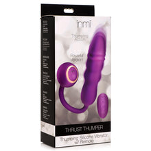 Load image into Gallery viewer, Thrust Thumper Thrusting Silicone Vibrator with Remote