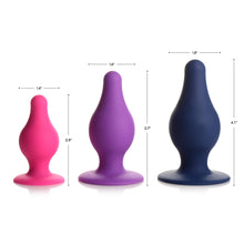 Load image into Gallery viewer, Squeezable Tapered Large Anal Plug - Blue