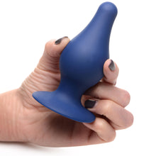 Load image into Gallery viewer, Squeezable Tapered Large Anal Plug - Blue
