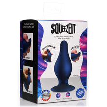 Load image into Gallery viewer, Squeezable Tapered Large Anal Plug - Blue