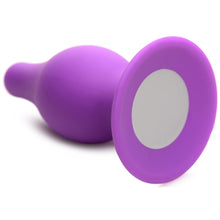 Load image into Gallery viewer, Squeezable Tapered Medium Anal Plug - Purple