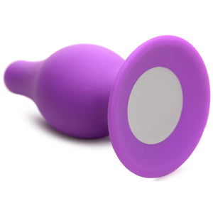 Squeezable Tapered Medium Anal Plug - Purple