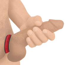 Load image into Gallery viewer, Velcro Leather Cock Ring - Red