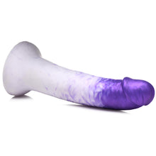 Load image into Gallery viewer, Swirl Realistic Silicone Dildo - Purple