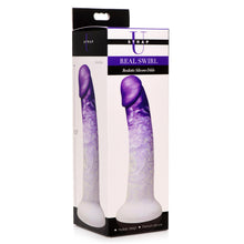 Load image into Gallery viewer, Swirl Realistic Silicone Dildo - Purple