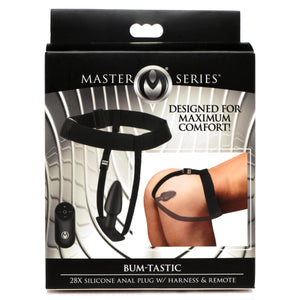 Bum-Tastic 28X Silicone Anal Plug with Comfort Harness and Remote Control