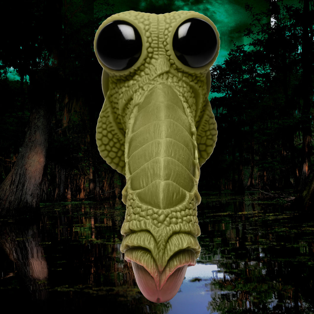 Swamp Monster Green Scaly Silicone Dildo-0