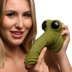 Swamp Monster Green Scaly Silicone Dildo-2