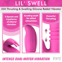 Load image into Gallery viewer, 35X Lil Swell Thrusting and Swelling Silicone Rabbit Vibrator