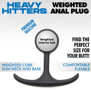 Premium Silicone Weighted Anal Plug - Medium