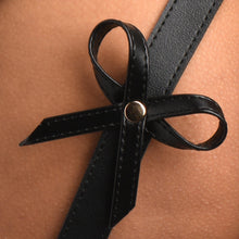 Load image into Gallery viewer, Black Bondage Thigh Harness with Bows - M/L
