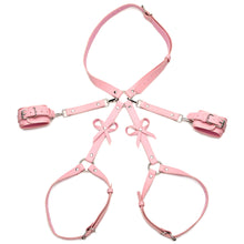 Load image into Gallery viewer, Pink Bondage Thigh Harness with Bows - XL/2XL