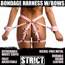 Load image into Gallery viewer, Pink Bondage Thigh Harness with Bows - M/L