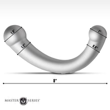 Load image into Gallery viewer, 10X Vibra-Crescent Vibrating Silicone Dual-Ended Dildo - Silver-4