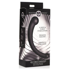 Load image into Gallery viewer, 10X Vibra-Crescent Vibrating Silicone Dual-Ended Dildo - Black-6