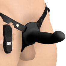 Load image into Gallery viewer, 2 Inch Erection 28X Smooth Vibrating Silicone Penis Sheath with Remote - Black-0