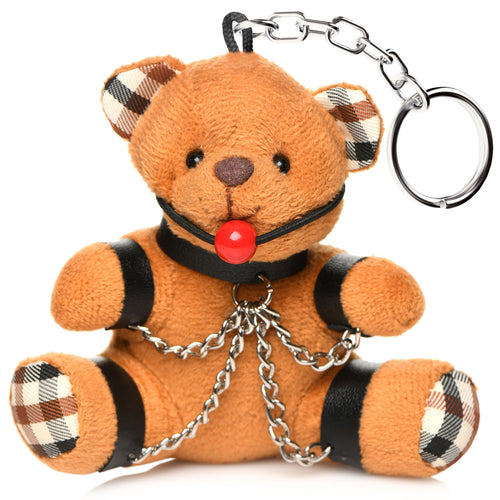 Gagged Teddy Bear Keychain-0