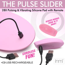 Load image into Gallery viewer, The Pulse Slider 28X Pulsing and Vibrating Silicone Pad with Remote