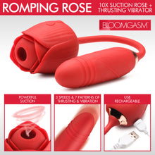 Load image into Gallery viewer, 10X Romping Rose Suction and Thrusting Vibrator-1