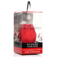 Load image into Gallery viewer, The Double Tease Rose 10X Sucking and Licking Silicone Stimulator-6