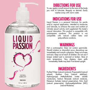 Liquid Passion Natural Lubricant - 16oz-4
