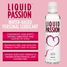 Load image into Gallery viewer, Liquid Passion Natural Lubricant - 8oz-1