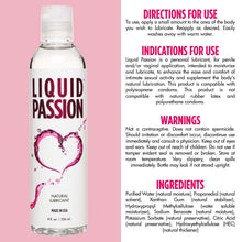 Load image into Gallery viewer, Liquid Passion Natural Lubricant - 8oz-4