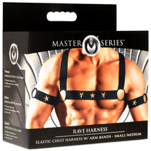 Load image into Gallery viewer, Rave Harness Elastic Chest Harness with Arm Bands - SM-7