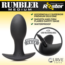 Load image into Gallery viewer, Rooster Rumbler Medium Vibrating Silicone Butt Plug