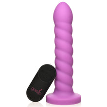 Load image into Gallery viewer, 21X Soft Swirl Silicone Rechargeable Vibrator with Control - Violet-0