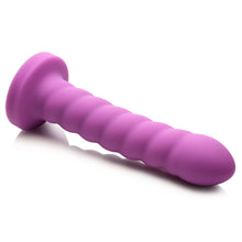 Load image into Gallery viewer, 21X Soft Swirl Silicone Rechargeable Vibrator with Control - Violet-2