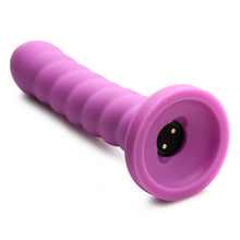 Load image into Gallery viewer, 21X Soft Swirl Silicone Rechargeable Vibrator with Control - Violet-3