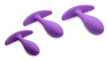 Load image into Gallery viewer, Rump Bumpers 3 Piece Silicone Anal Plug Set - Purple-2