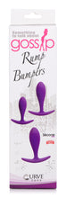 Load image into Gallery viewer, Rump Bumpers 3 Piece Silicone Anal Plug Set - Purple-3
