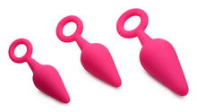 Load image into Gallery viewer, Rump Ringers 3 Piece Silicone Anal Plug Set - Pink