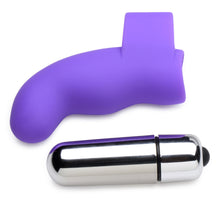 Load image into Gallery viewer, G-Thrill Silicone Finger Vibe - Purple