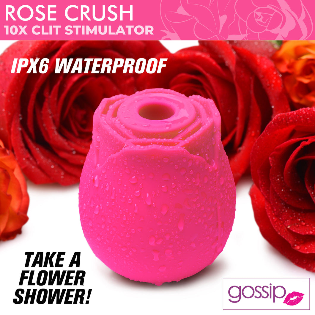 10X Rose Crush Silicone Clitoral Stimulator-0