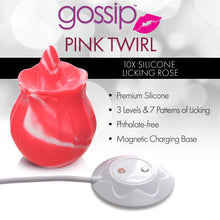 Load image into Gallery viewer, 10X Pink Twirl Silicone Licking Rose-3