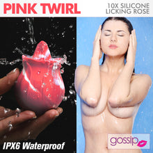 Load image into Gallery viewer, 10X Pink Twirl Silicone Licking Rose-2