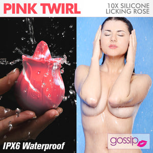 10X Pink Twirl Silicone Licking Rose-2
