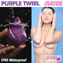 Load image into Gallery viewer, 10X Purple Twirl Silicone Licking Rose