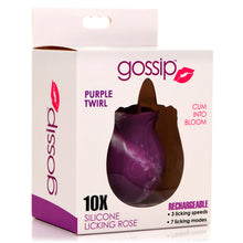 Load image into Gallery viewer, 10X Purple Twirl Silicone Licking Rose