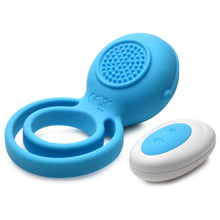Load image into Gallery viewer, Love Loops 10X Silicone Cock Ring with Remote - Blue-2