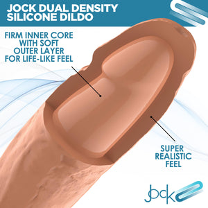 Jock Light Dual Density Silicone Dildo - 8 inch