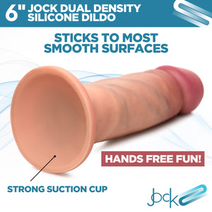 Jock Light Dual Density Silicone Dildo - 6 inch