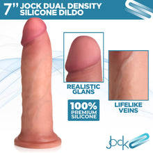 Load image into Gallery viewer, Jock Light Dual Density Silicone Dildo - 7 inch