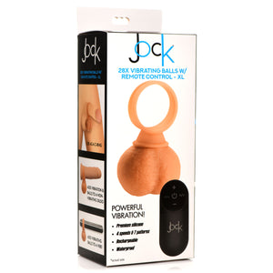 JOCK 28X Vibrating Realistic Balls with Remote - X-Large