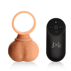JOCK 28X Vibrating Realistic Balls with Remote - Large
